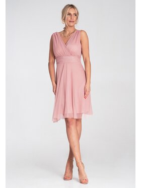 FIGL FIGL Sukienka koktajlowa M1207 Różowy Flared Fit