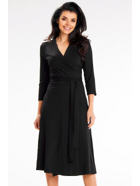 Awama Awama Sukienka letnia A653 Czarny Basic Fit