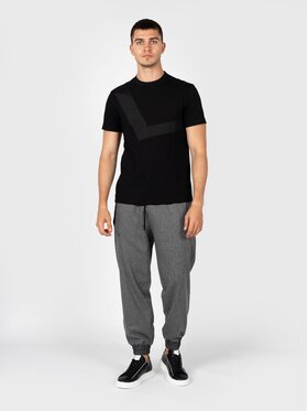 Les Hommes Les Hommes Kalhoty z materiálu LBP1008323U Šedá Slim Fit