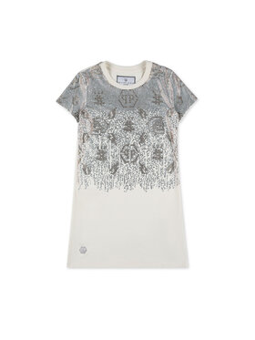 PHILIPP PLEIN PHILIPP PLEIN Sukienka koszulowa 30279 Beżowy Comfortable Fit