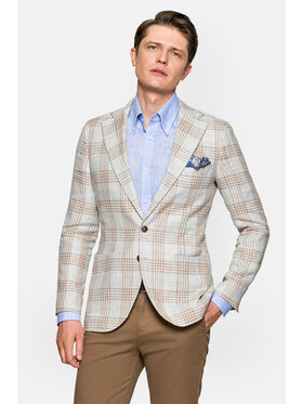Lancerto Lancerto Marynarka Atacama MA092122000002 Beżowy Slim Fit