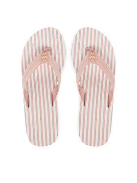 Tommy Hilfiger Tommy Hilfiger Джапанки Th Stripes Wedge Beach Sandal FW0FW08521 Розов