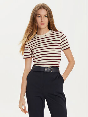 Tommy Hilfiger Tommy Hilfiger Póló New Cody WW0WW40587 Ekru Slim Fit