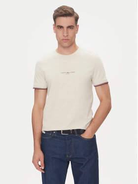 Tommy Hilfiger Tommy Hilfiger Tričko Logo MW0MW32584 Béžová Regular Fit