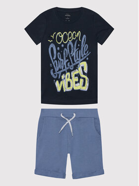 NAME IT NAME IT Σετ t-shirt και αθλητικό σορτς 13200344 Σκούρο μπλε Regular Fit