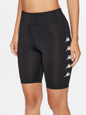 Kappa Kappa Pantaloni scurți sport 312084 Negru Skinny Fit