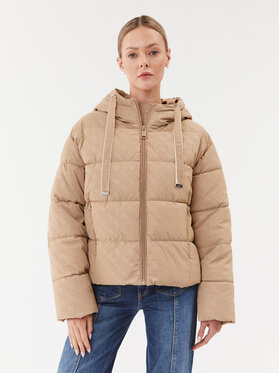 Guess Guess Пухено яке W3BL22 WFQU0 Бежов Regular Fit