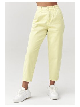 Makadamia Makadamia Jeansy C31 Żółty Baggy Fit