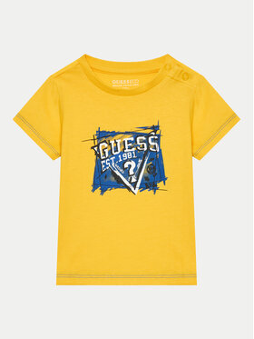 Guess Guess Póló N4YI00 K8HM4 Sárga Regular Fit