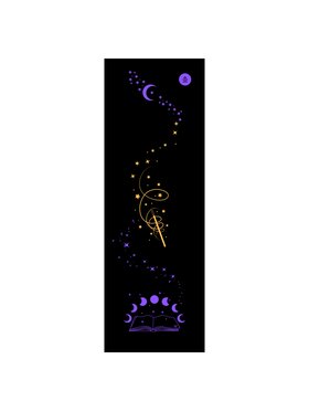 Moonholi Moonholi Mata do ćwiczeń MAGIC WAND TRAVEL Czarny