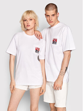 Market Market Majica Unisex Racing Logo 399001071 Bela Relaxed Fit