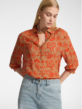 Elena Mirò Elena Mirò Koszula 5033P000350N002 Pomarańczowy Regular Fit