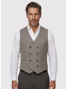 Pako Lorente Pako Lorente Kamizelka P26WF-8X-004 Brązowy Slim Fit