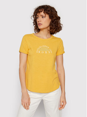 Roxy Roxy T-Shirt Oceanaholic ERJZT05354 Žlutá Relaxed Fit