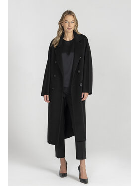 Deni Cler Milano Deni Cler Milano Płaszcz T-DC-8053-E5-90-90-1 Czarny Loose Fit
