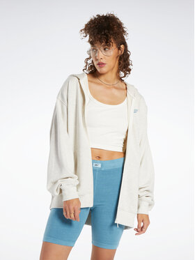 Reebok Reebok Sweatshirt Reebok Classics Oversized Long Zip-Up Hoodie IC8093 Grau