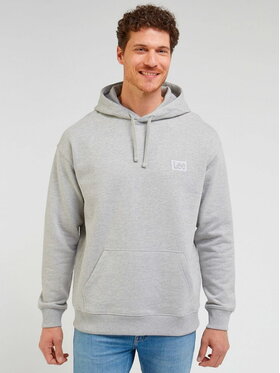 Lee Lee Bluza CORE LOOSE HOODIE SHARP Szary Loose Fit