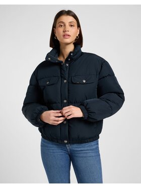Lee Lee Kurtka przejściowa RIDER PUFFER JACKET Czarny Relaxed Fit