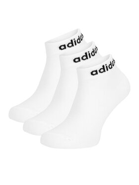 adidas adidas Комплект 3 чифта къси чорапи унисекс HT3451 Бял