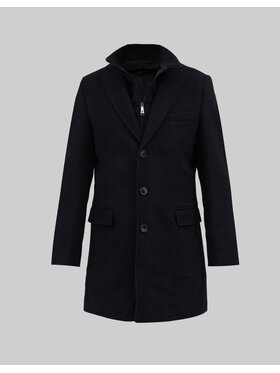 Borgio Borgio Płaszcz zimowy sorianello_g Granatowy Slim Fit