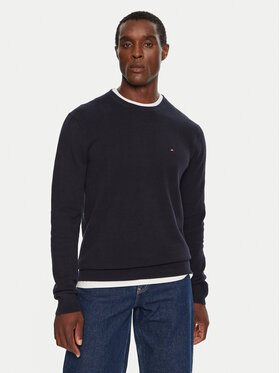 Tommy Hilfiger Tommy Hilfiger Sweter MW0MW36347 Granatowy Regular Fit