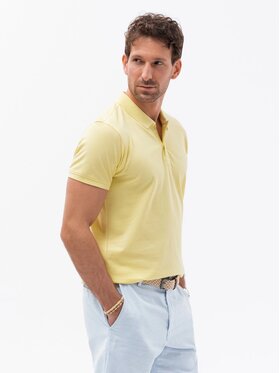 Ombre Ombre Polo S1746 Żółty Regular Fit