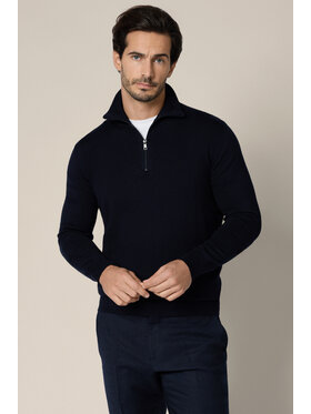 Lancerto Lancerto Sweter Lucan SW073225000075 Granatowy Regular Fit