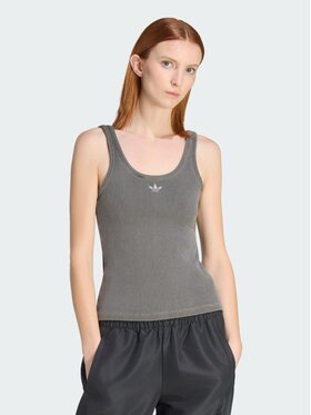 adidas adidas Top essentials linear tank Czarny Slim Fit