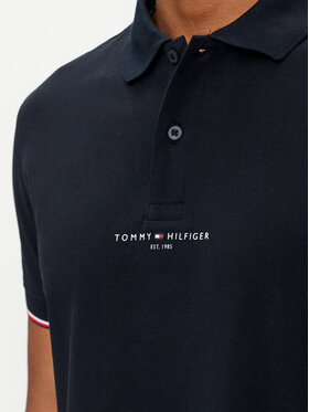 Tommy Hilfiger Polo Majica Logo MW0MW34841 Mornarsko Modra Regular Fit