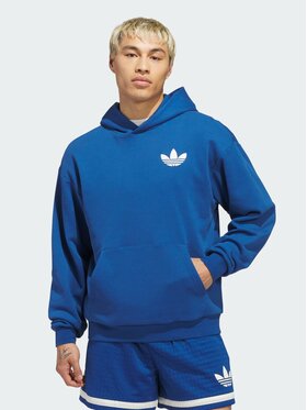 adidas adidas Bluza World Wide Hoops Niebieski jasny Loose Fit