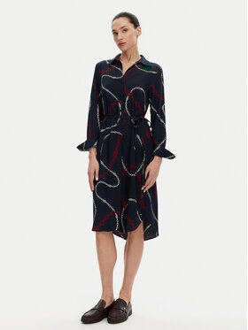 Tommy Hilfiger Tommy Hilfiger Rochie tip cămașă WW0WW44665 Bleumarin Regular Fit