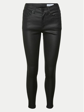 Vero Moda Hlače od imitacije kože Flash 10314591 Crna Skinny Fit