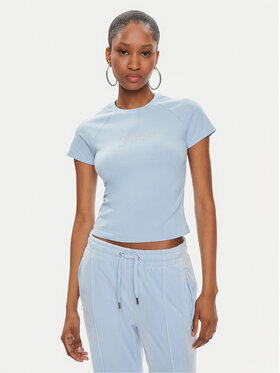 Juicy Couture Juicy Couture T-krekls JCMCT223257 Gaiši zils Slim Fit