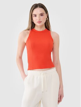 4F 4F Top 4FWSS25TSLEF119-62S Czerwony Slim Fit