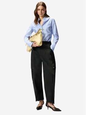 PINKO PINKO Bryczesy Pantaloni workwear con inserti trasparenti Czarny Regular Fit