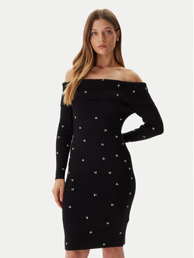Guess Guess Kötött ruha W5BK64 Z2YJ2 Fekete Slim Fit