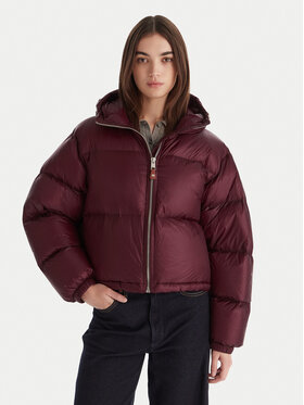 Tommy Hilfiger Tommy Hilfiger Vatovaná bunda WW0WW46541 Bordó Regular Fit