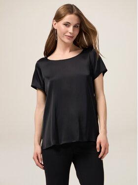 Oltre Oltre Bluzka 2421R002970N033 Czarny Regular Fit