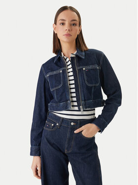 Tommy Jeans Tommy Jeans Traper jakna DW0DW22384 Tamnoplava Straight Fit