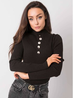 RUE PARIS RUE PARIS Bluzka 220458 Czarny Regular Fit