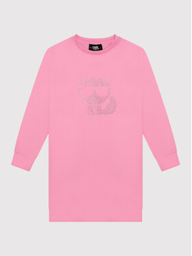 Karl Lagerfeld Kids Karl Lagerfeld Kids Sukienka codzienna Z12218 S Różowy Regular Fit