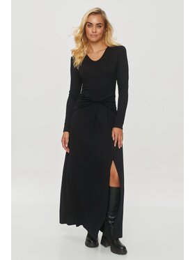 Makadamia Makadamia Sukienka codzienna M838 Czarny Comfortable Fit