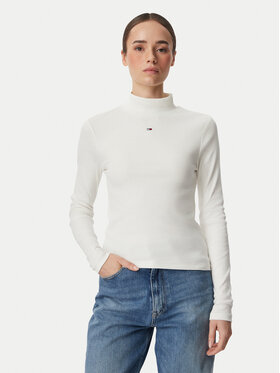 Tommy Jeans Tommy Jeans Halenka Essential DW0DW19830 Bílá Slim Fit