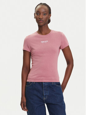 Tommy Jeans Tommy Jeans Футболка Essential DW0DW20913 Рожевий Slim Fit