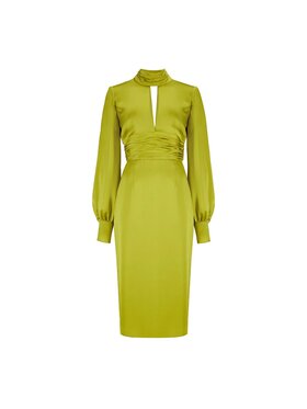 La Mania La Mania Sukienka koktajlowa RAQUEL Zielony Classic Fit