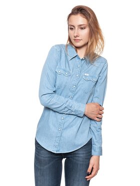 Lee Lee Koszula WESTERN SHIRT Niebieski Regular Fit