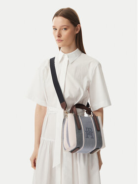 Tommy Hilfiger Tommy Hilfiger Τσάντα Th City Mini Satchel Jacquard AW0AW18732 Μπλε