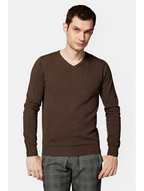 Lancerto Lancerto Sweter Anthony SW073223000046 Brązowy Regular Fit