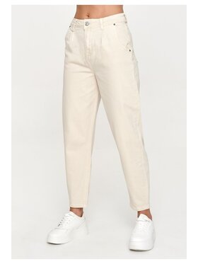 Makadamia Makadamia Jeansy C31 Beżowy Baggy Fit