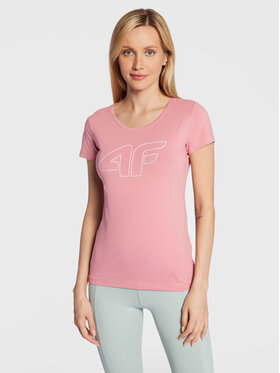 4F 4F T-Shirt H4Z22-TSD353 Różowy Regular Fit